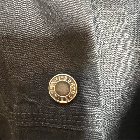 Armani Exchange Unisex Size XL Black Denim Jean Cotton Jacket - Picture 7 of 8